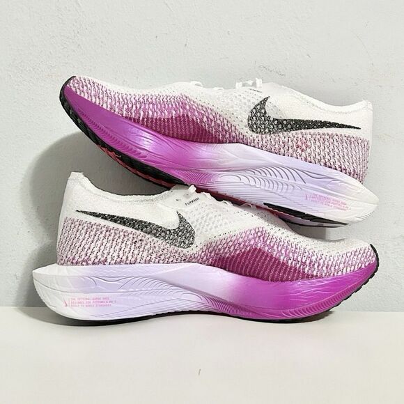 Nike ZoomX VaporFly Next% 3 "White Vivid Purple” Men's Size 11 Running Shoes - Picture 6 of 8